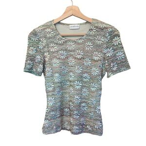 Vintage Women's Floral Lace Top